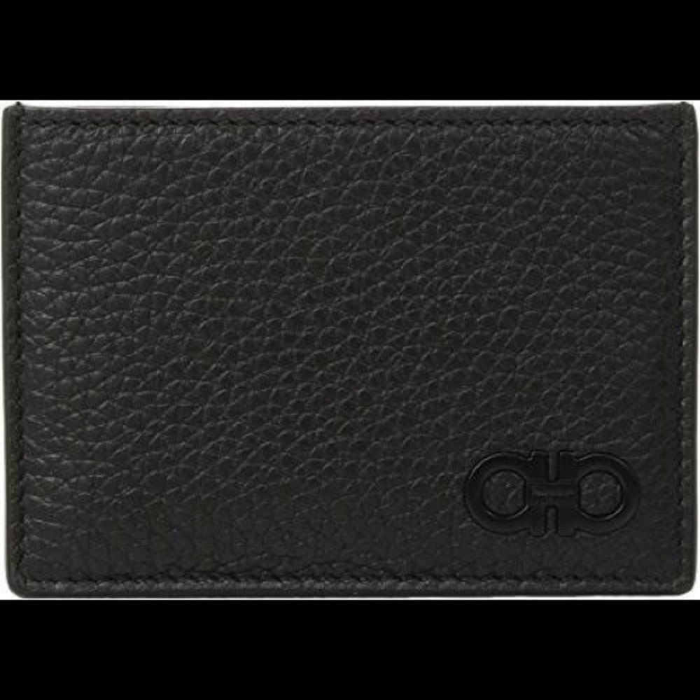 { Salvatore Ferragamo } Firenze Nero Calf Wallet - Picture 4 of 8